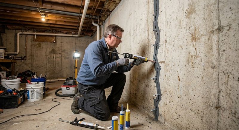 Basement Crack Repair in Somerville, MA
