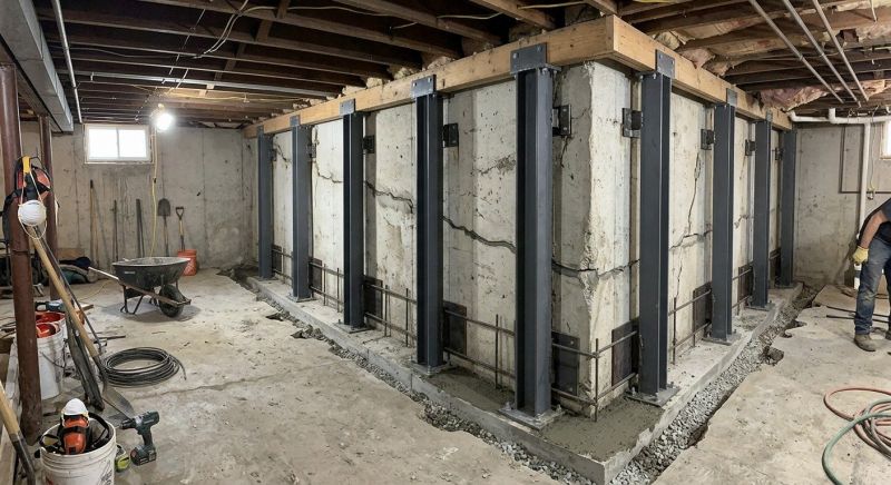 Basement Stabilization in Somerville, MA