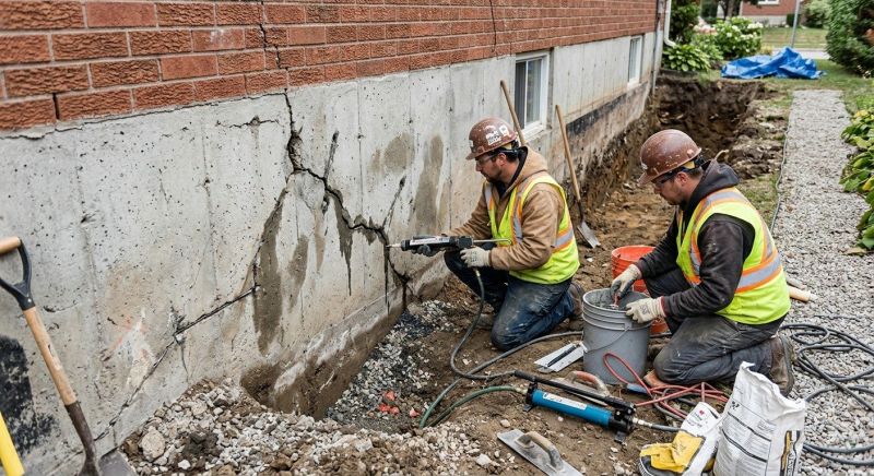 Cracked Foundation Repair in Brighton, MA
