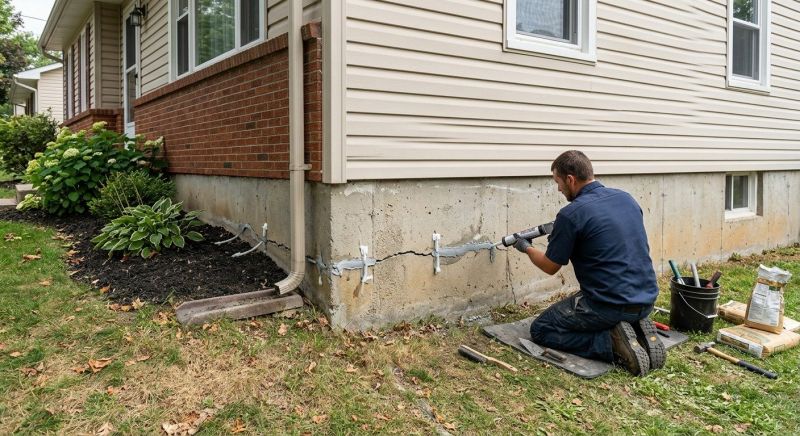 Cracked Foundation Repair in Chestnut Hill, MA