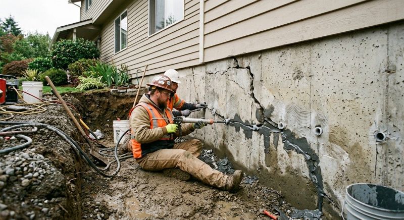 Cracked Foundation Repair in Danvers, MA