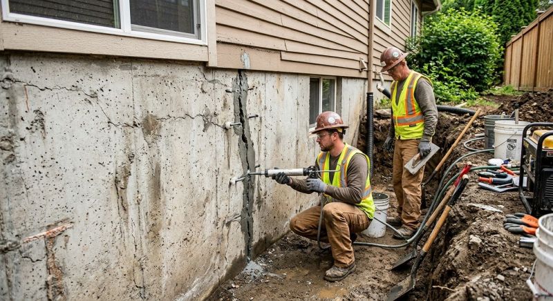 Cracked Foundation Repair in Framingham, MA