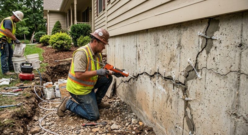 Cracked Foundation Repair in Lawrence, MA