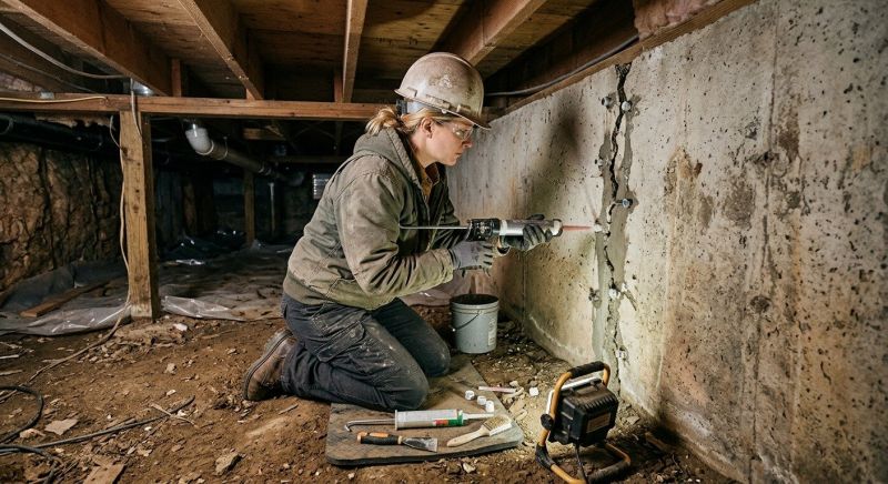 Crawlspace Foundation Repair in Framingham, MA