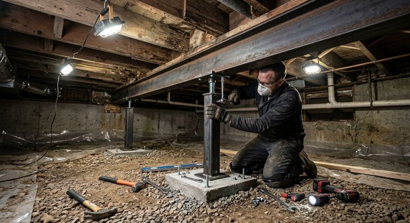 Crawlspace Structural Repair in Somerville, MA