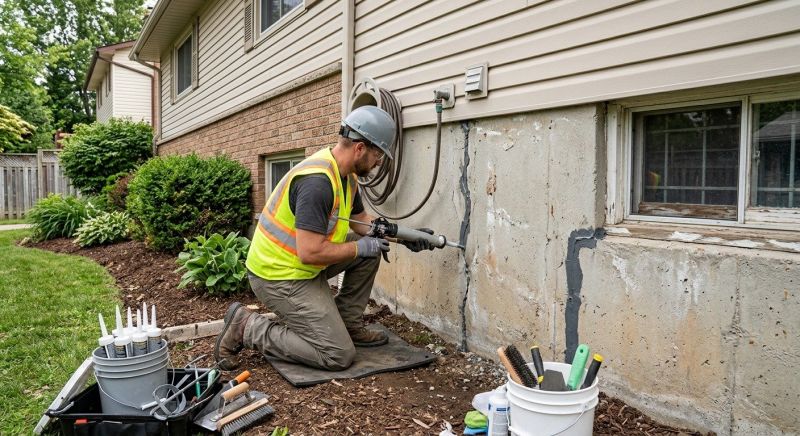 Foundation Crack Sealing in Somerville, MA