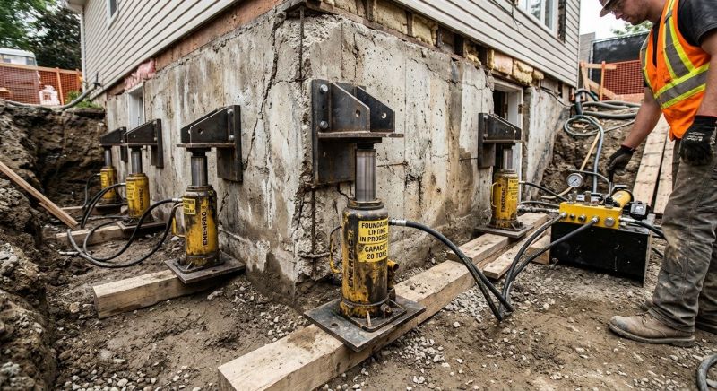 Foundation Jacking in Chelmsford, MA