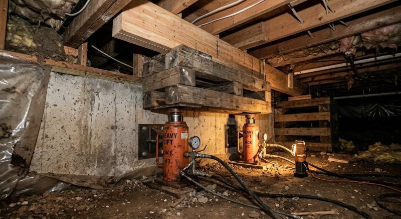 Foundation Jacking in Georgetown, MA