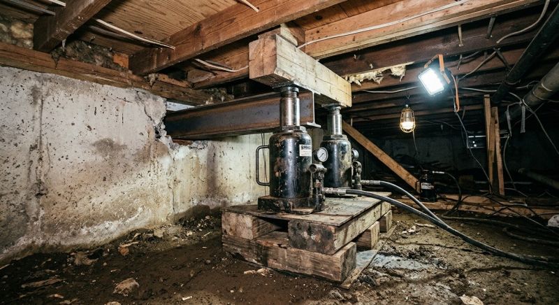 Foundation Jacking in Hudson, MA