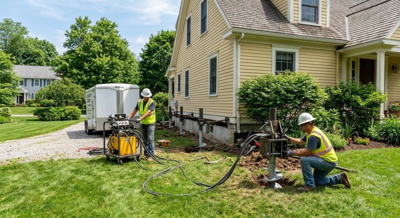 Foundation Lifting in Hudson, MA