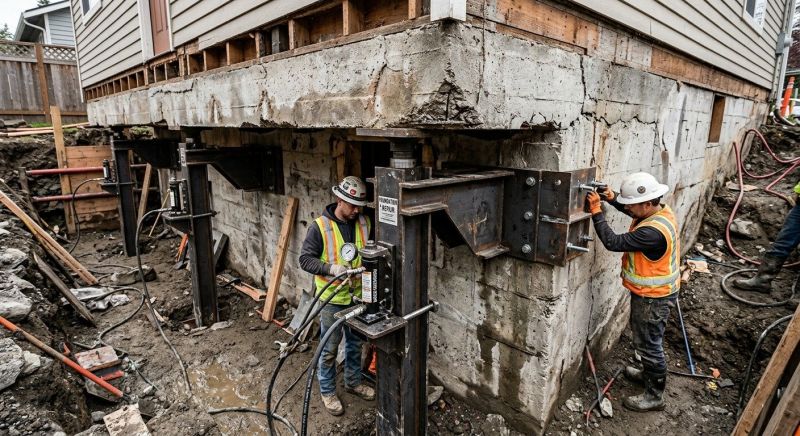 Foundation Lifting in North Chelmsford, MA