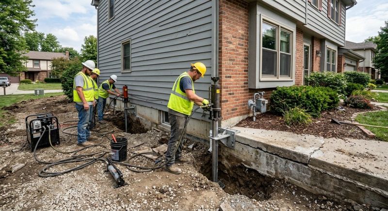 Foundation Stabilizing in Foxboro, MA