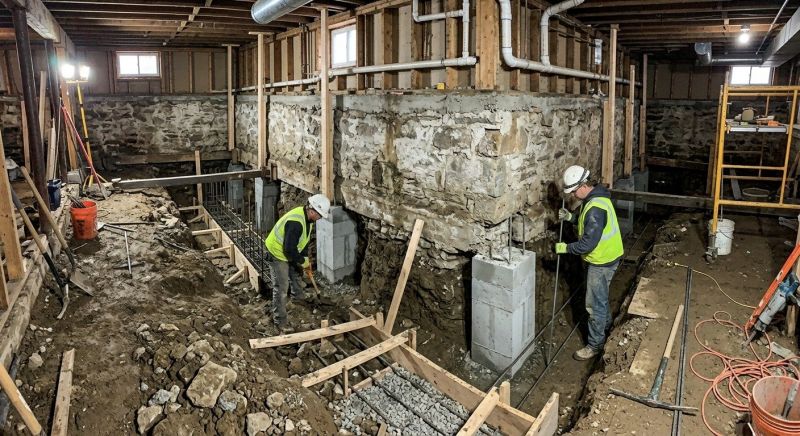 Foundation Underpinning in Somerville, MA