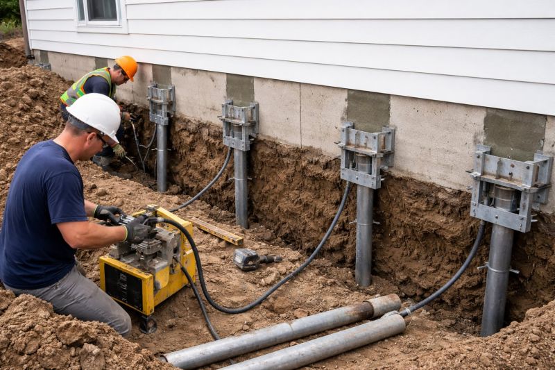 Helical Piers Installation in Somerville, MA
