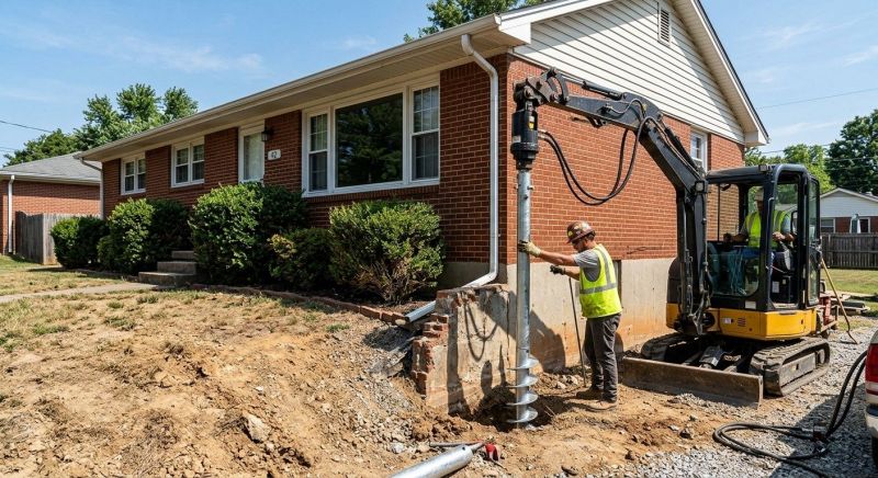 Helical Pile Installation in Somerville, MA