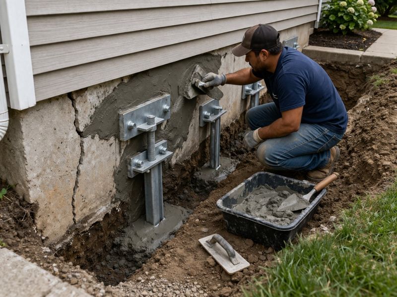 House Foundation Repair in Norwood, MA