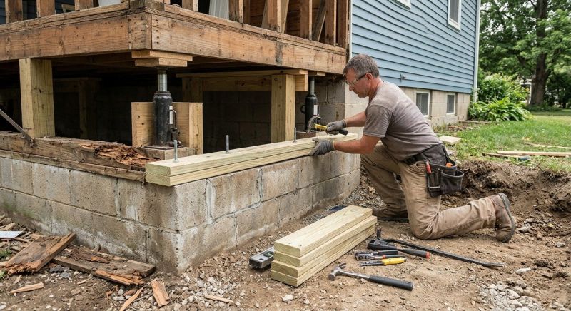 House Foundation Repair in Wellesley, MA