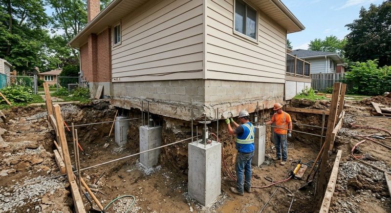 House Underpinning in Somerville, MA