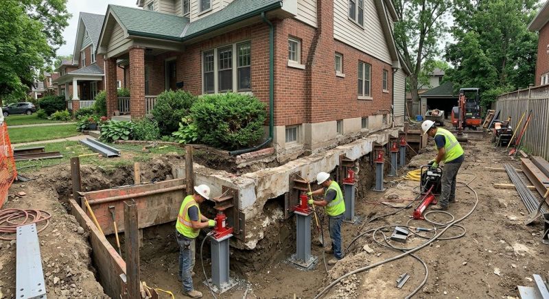 House Underpinning in Somerville, MA