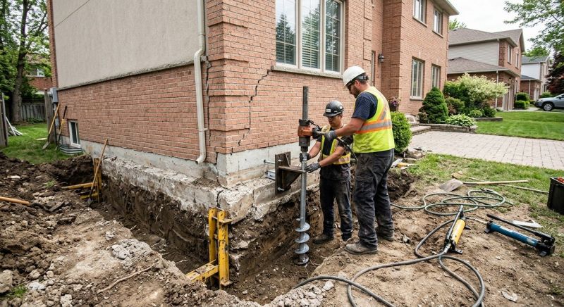 Sinking Foundation Repair in Avon, MA