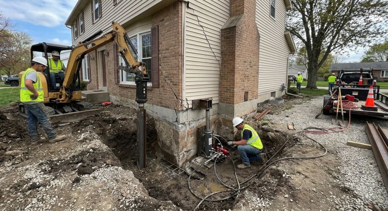 Sinking Foundation Repair in Beverly, MA