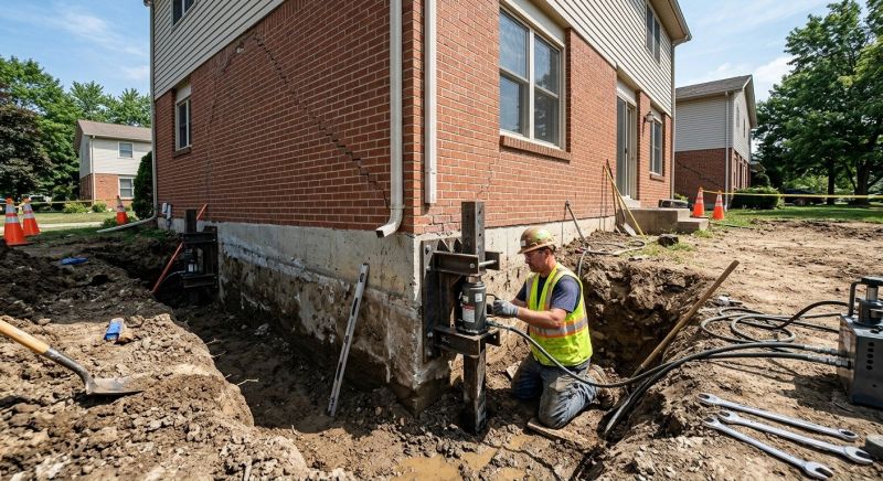 Sinking Foundation Repair in Somerville, MA