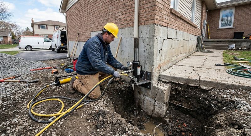 Sinking Foundation Repair in Malden, MA